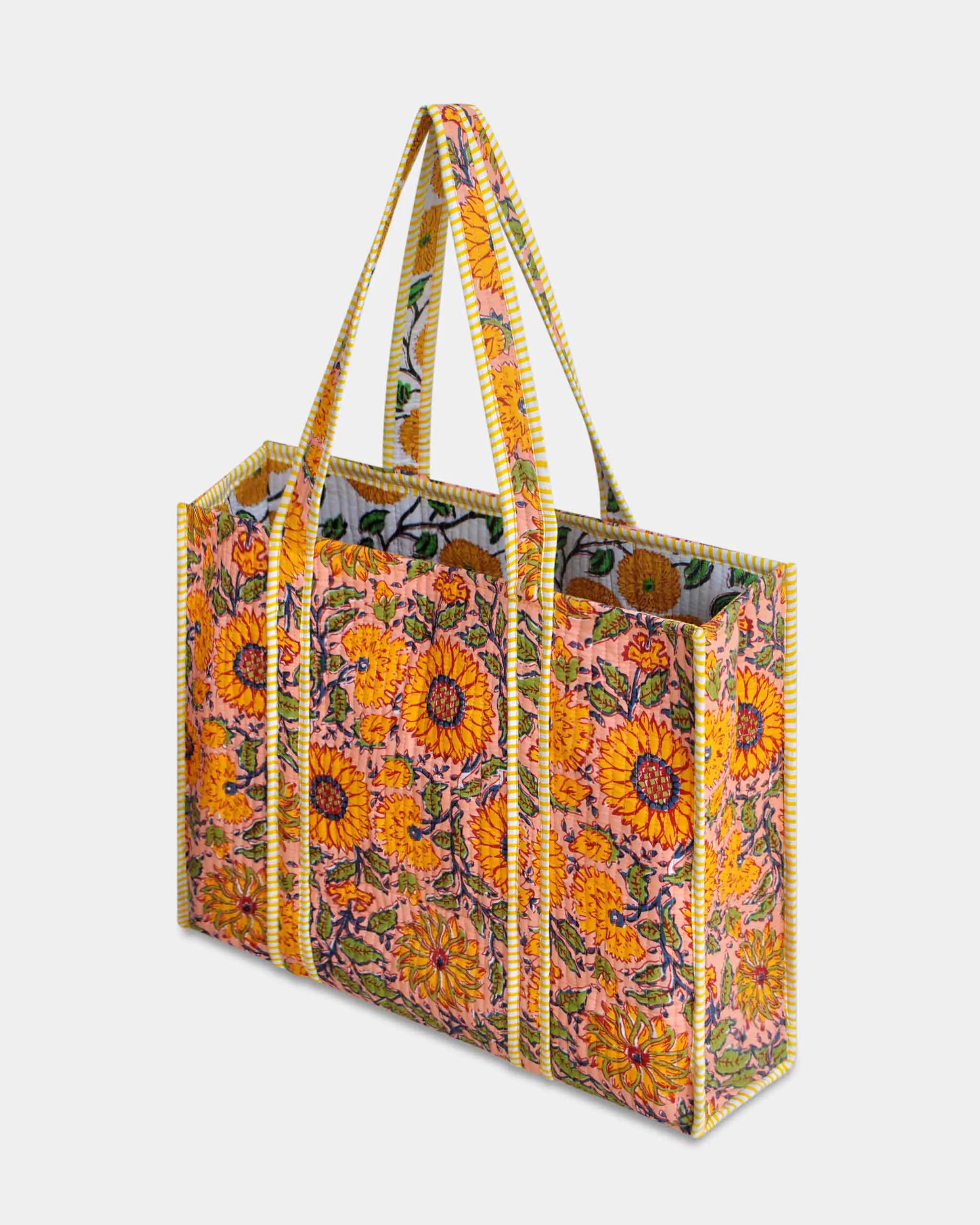 Sac cabas réversible en coton matelassé - TOURNESOL - Bokabas Sac (Image 2)