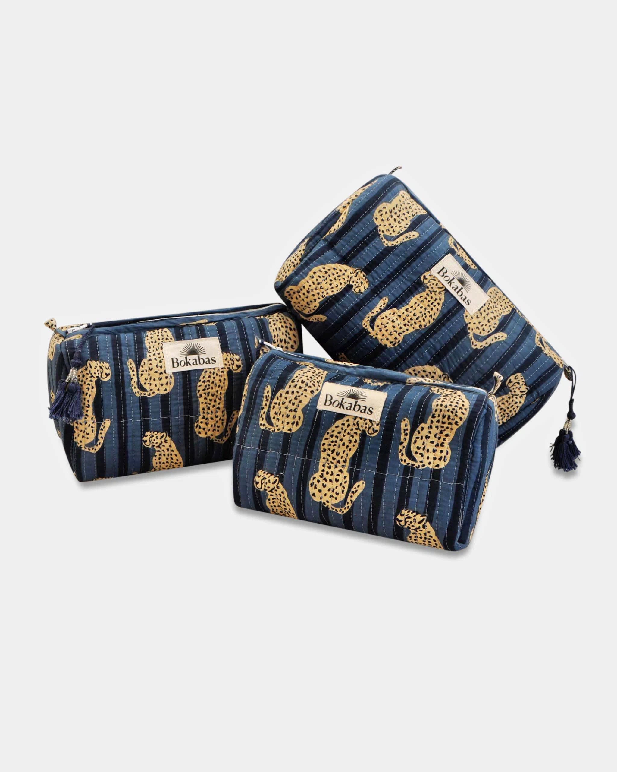 Trousse matelassée - GUEPARD Bleu - Bokabas Trousse (Image 1)