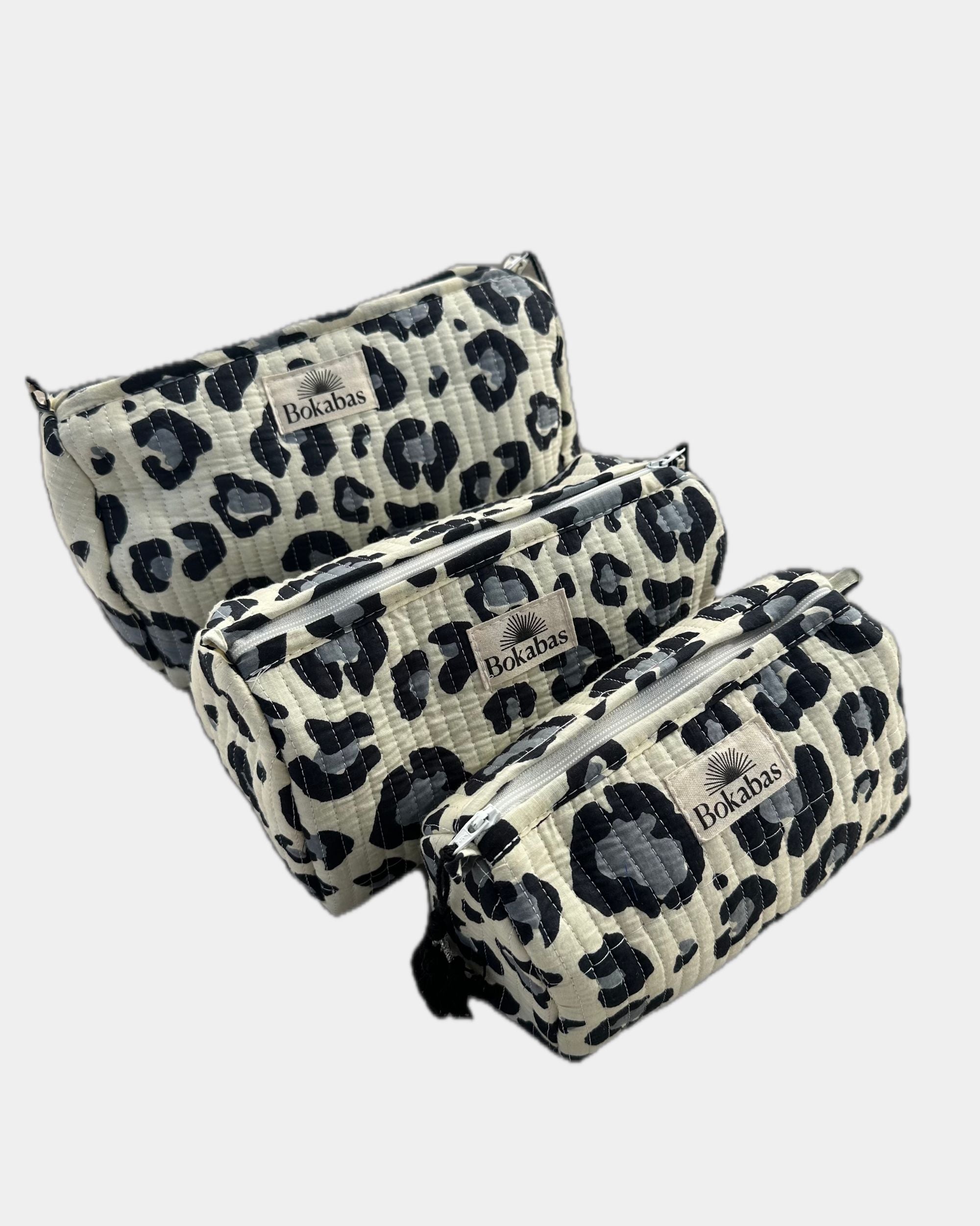 Trousse matelassée - LEOPARD Blanc - Image 1