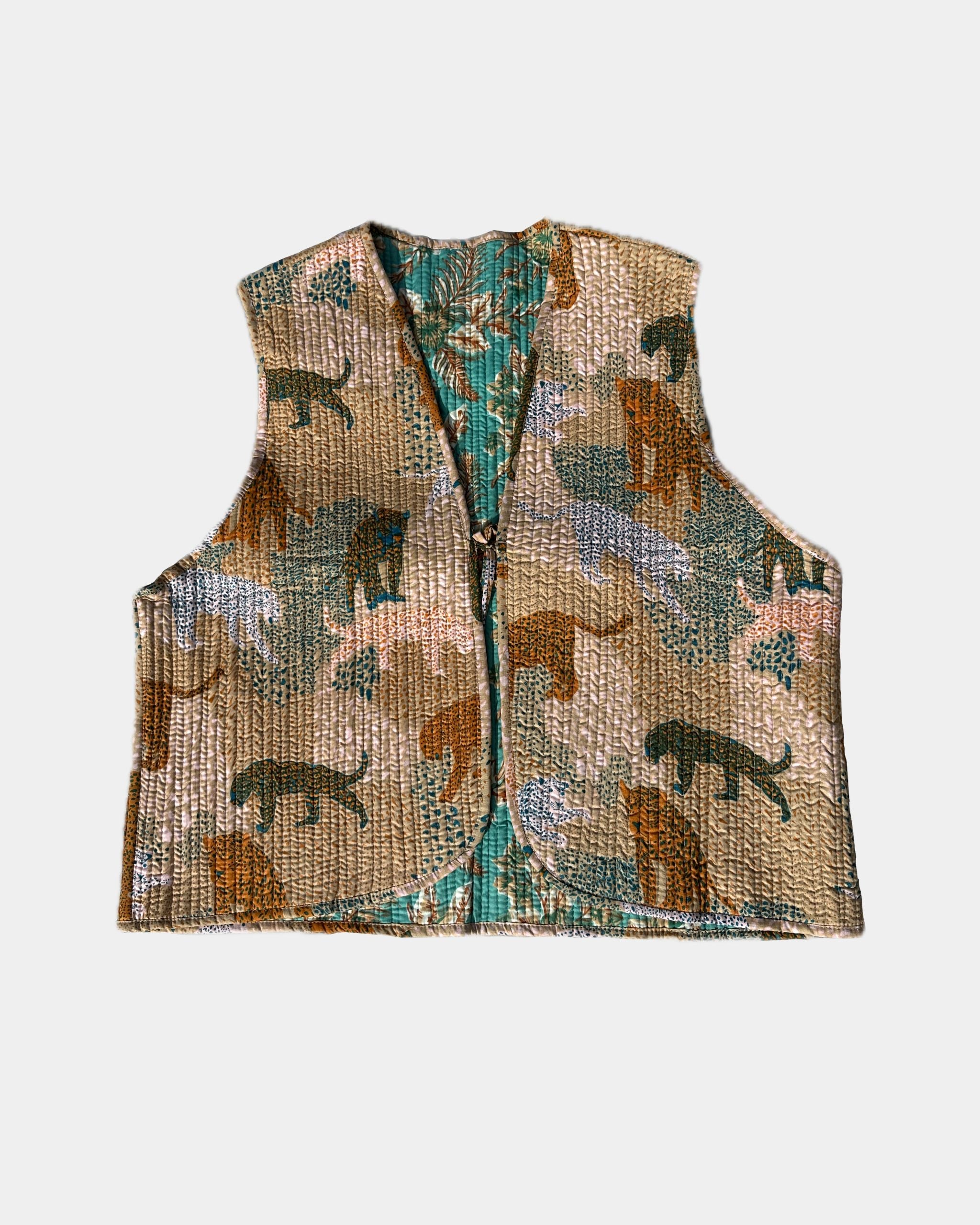 Veste sans manches réversible en coton matelassé - PALE - Bokabas Sac (Image 1)