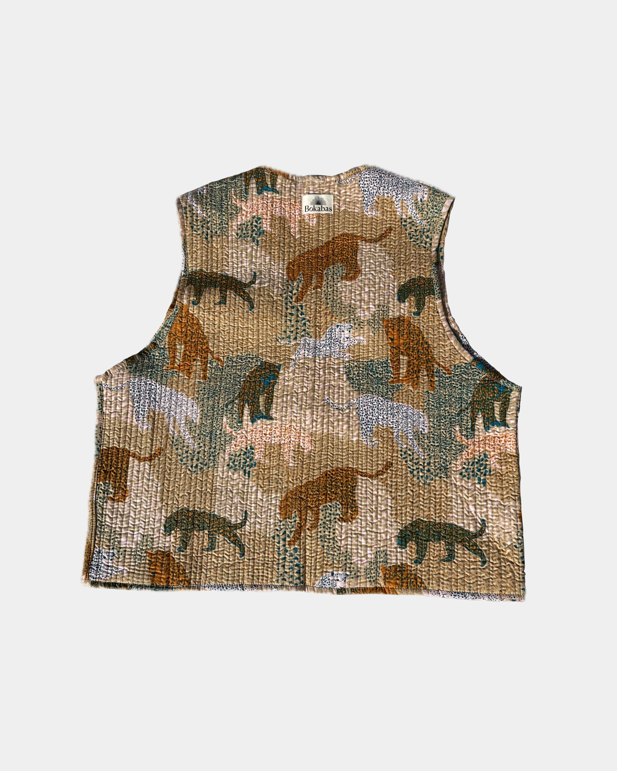 Veste sans manches réversible en coton matelassé - PALE - Bokabas Sac (Image 2)